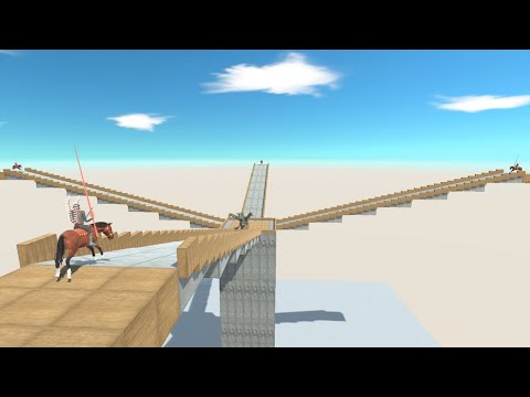 HUSSAR Team Dash Attack from Hill vs ALL UNITS Animal Revolt Battle Simulator