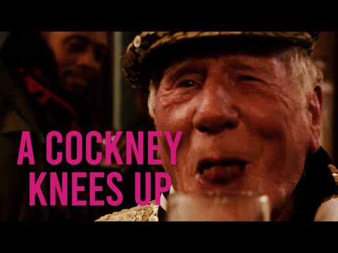 COCKNEY SING-A-LONG TIME! The Pearly King of Peckham and cockneys having a booze up in a pub