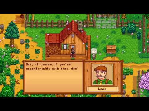 Steam Community Video Stardew Valley Marrying Lewis Siv S Marriage Mod