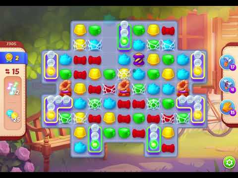 HomeScapes Level 7305 no boosters (16 moves)