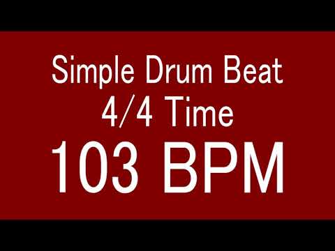103 BPM 4/4 TIME SIMPLE STRAIGHT DRUM BEAT FOR TRAINING MUSICAL INSTRUMENT / 楽器練習用ドラム