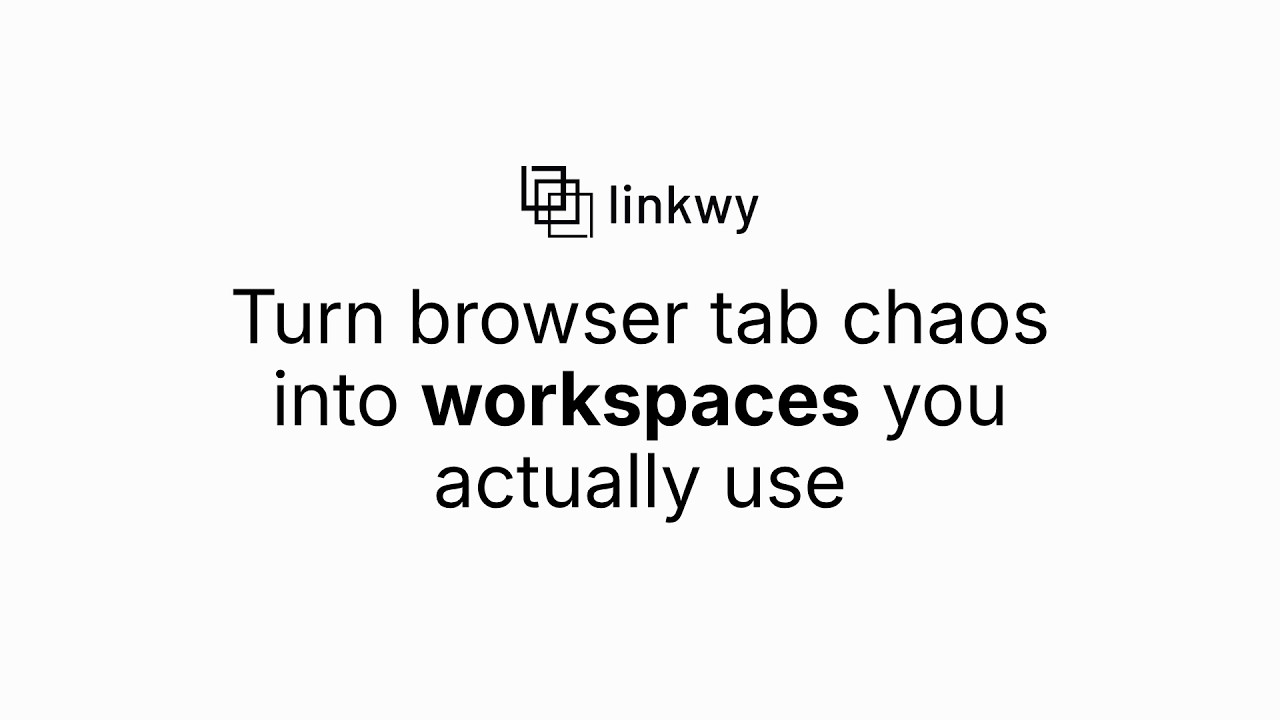Linkwy 60-second tour — organize bookmarks into catalogs and workspaces