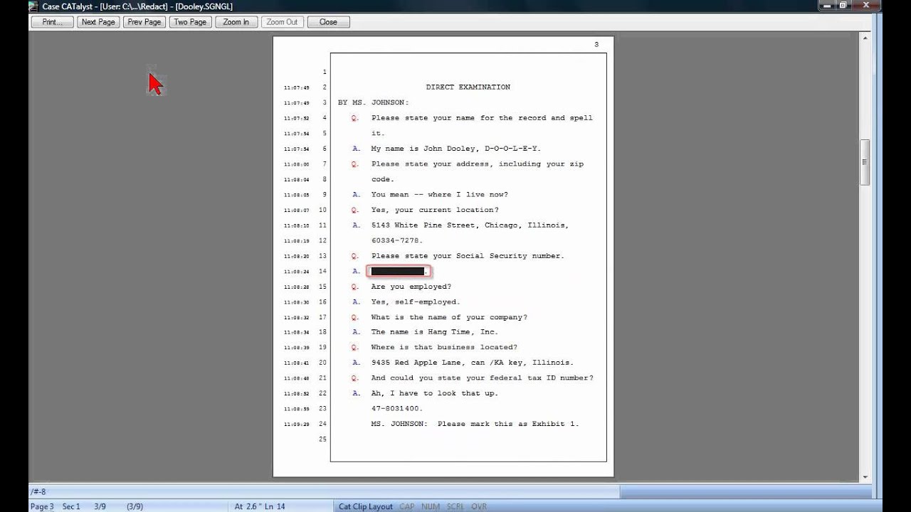 CATalyst Training:  Redact