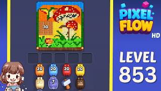 Pixel Flow Level 853 Solution Walkthrough
