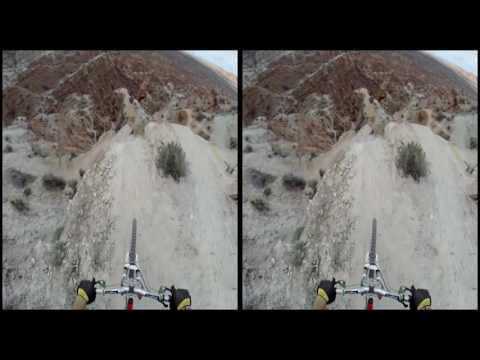 VRin - Virtual Reality Sport - Bicycle Rampage in Canyon - 3D - SBS - google cardboard