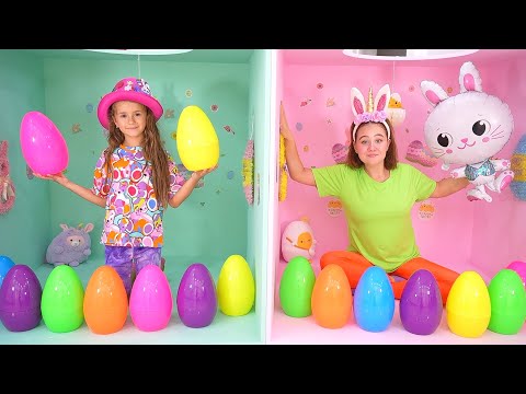 Ruby and Bonnie inside the Easter Egg Challenge