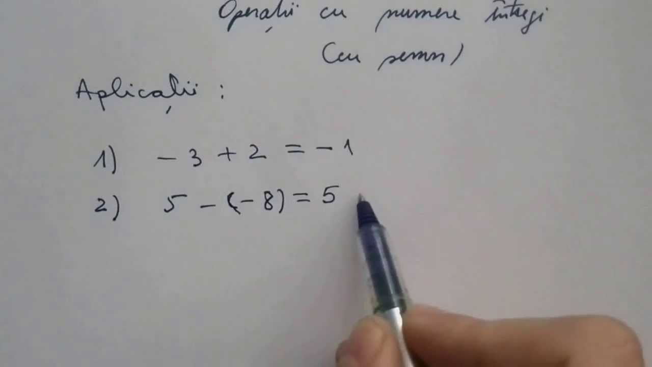 Operatii cu numere Intregi ( Z), cu semn. Adunare, inmultire, ridicare la putere.