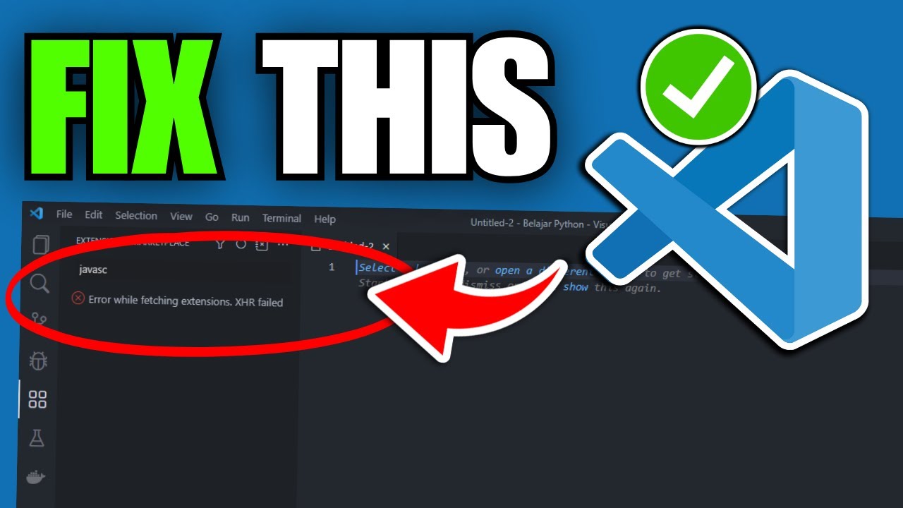 How To Fix Error While Fetching Extensions XHR Failed In VSCode