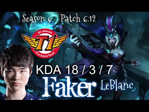 SKT T1 Faker LEBLANC Mid vs VIKTOR - Patch 6.12 KR Ranked | League of Legends