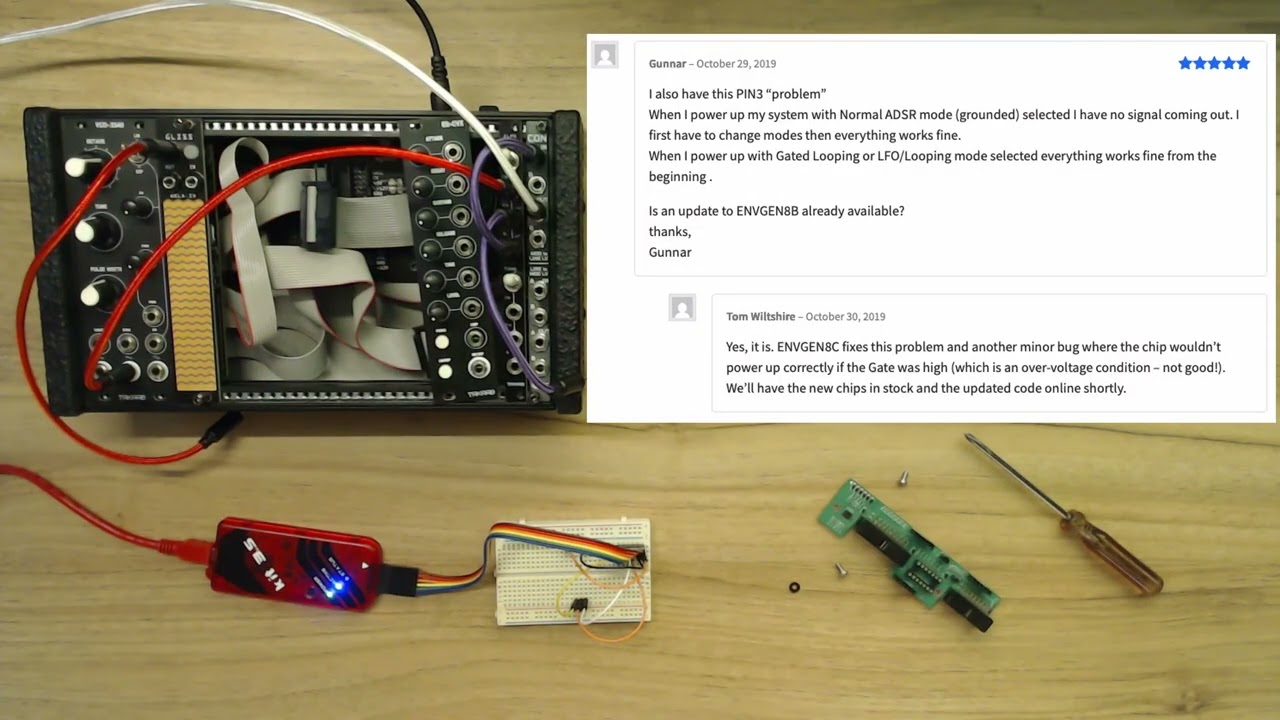 Updating the ENVGEN8 firmware in my Siam Modular EG