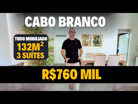 Cabo branco 132m2 3 suites and balcony