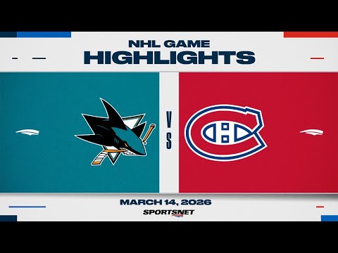 NHL Highlights | Sharks vs. Canadiens - March 14, 2026