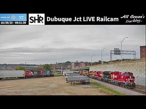 Live webcam view of Dubuque Junction Railcam on CPKC Marquette Sub