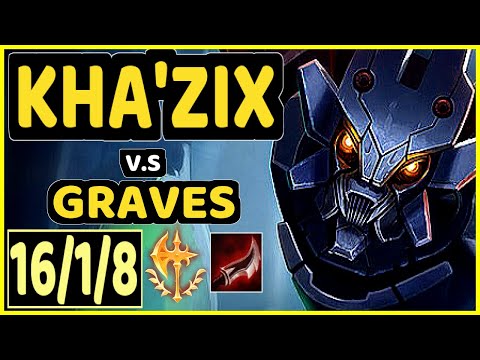 AGURIN (KHA'ZIX) vs GRAVES - 16/1/8 KDA JUNGLE CHALLENGER GAMEPLAY - EUW