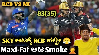 TATA IPL 2023 RCB VS MI Post match analysis Kannada|RCB VS MI Surya Kumar Yadav innings highlights