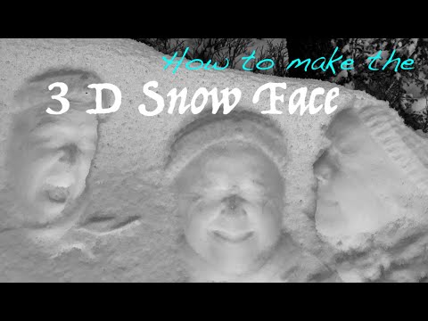 3 D SNOW FACE | How to make a snow print of your face | Optical Illusion | Creepy and Funny