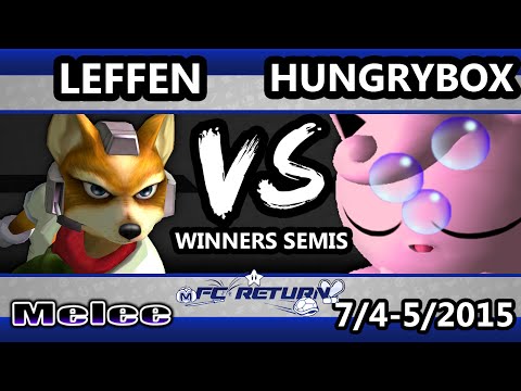 FC Return - Leffen (Fox) Vs. Liquid Hungrybox (Jigglypuff) SSBM WS - Smash Melee