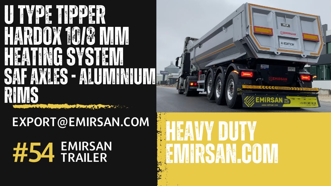 3 Axle 25 m³ Pool Design U-Type Tipper — Hardox HB-450 & SAF Axles