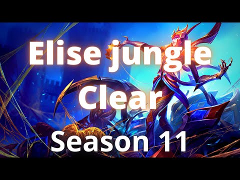 Elise jungle Clear | Season 11 | Elise jungle full clear (fastest route + runes)