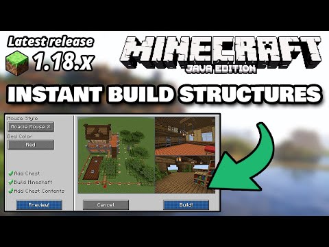 Minecraft 1.18.2 Prefab Mod Instant House Build Structures Fabric 1.18.2