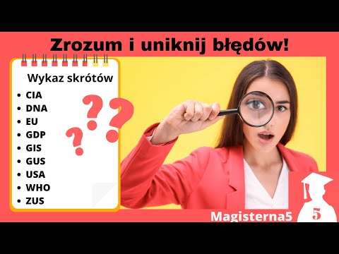 🎓 Wykaz skrótów w pracy dyplomowej🎓
