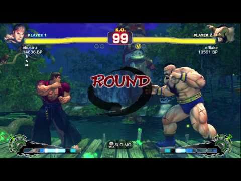 Cantona [Zangief] vs ekusiru [Ryu] SSF4 Japanese Online Ranked Matches - TRUE-HD