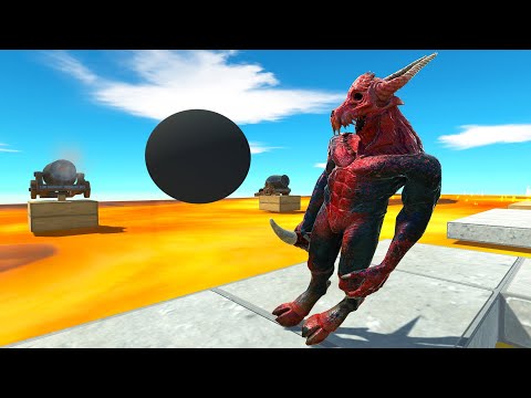Zigzag Over Hot Lava and Trap Cannon | Animal Revolt Battle Simulator