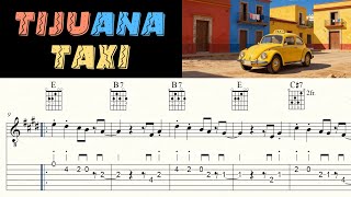 TIJUANA TAXI | HERB ALPERT | Complete Version | Acoustic Guitar Tutorial | Sheet Music &amp; TAB
