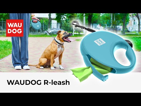 Рулетка для собак WAUDOG R-Leash с контейнером для пакетов 3м/5м| Светоотражающая лента | - фото 1 - id-p3048649166