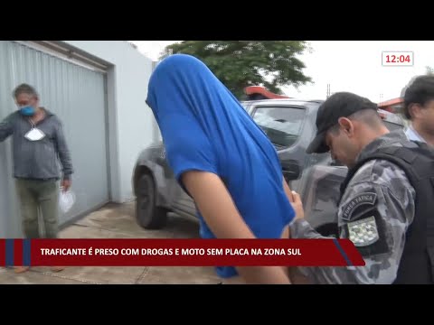 Traficante é preso com drogas e moto sem placa na zona sul 29 03 2022