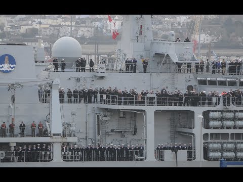 HMS ALBION L14 RETURNS FROM A 10 MONTH DEPLOYMENT AT DEVONPORT NAVAL BASE - 23rd November 2018