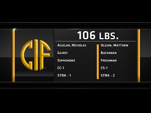 2016 CIF Boys Wrestling Finals 106lbs