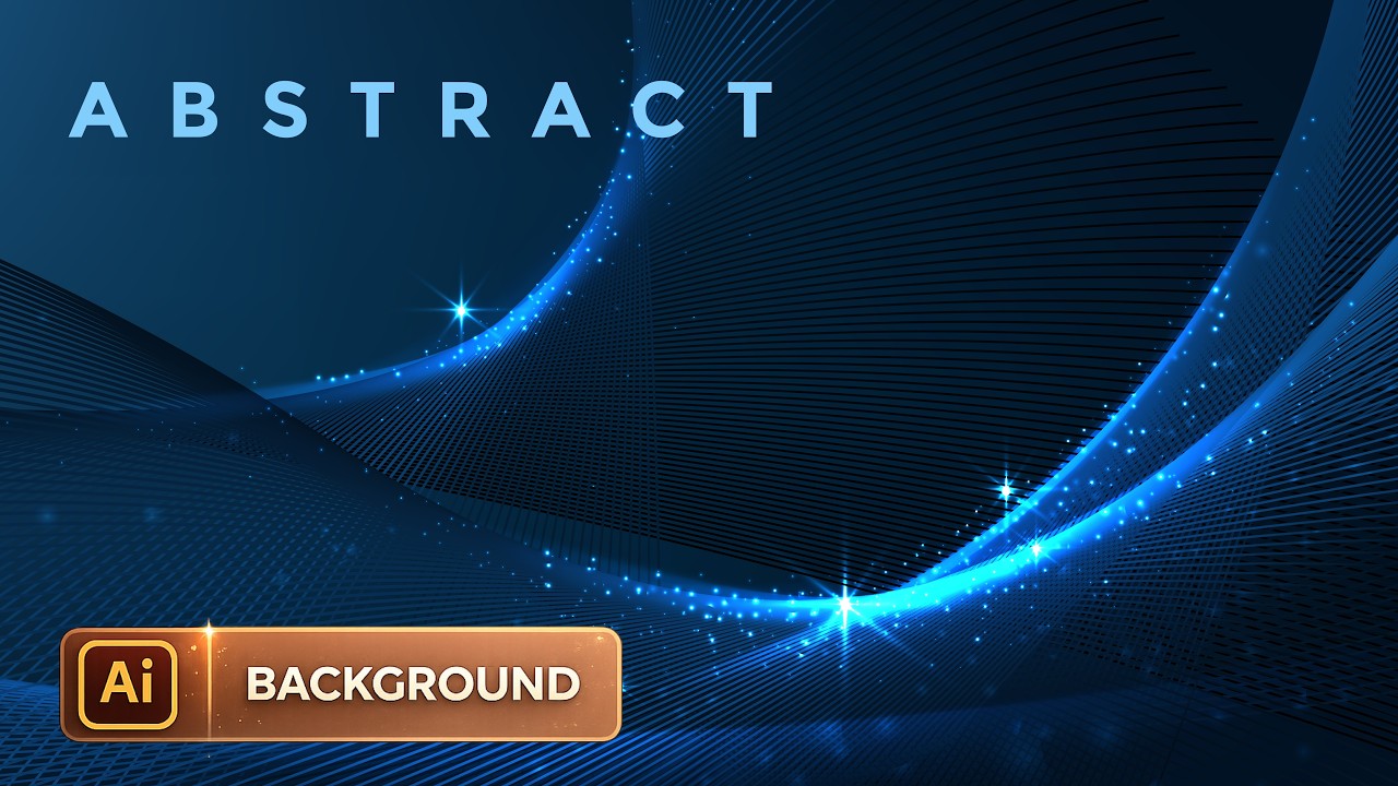 Abstract Vector Background Made in Adobe Illustrator Using Blend Tool.