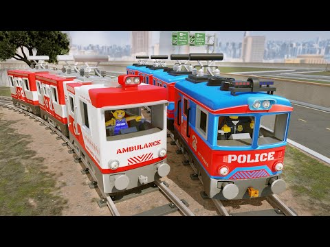 🚦Lego Police Thief Cartoon choo choo train | Episode 10