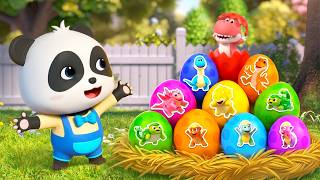 Ten Dinosaur Surprise Eggs | Dinosaur Stories | Learn Colors | Nursery Rhymes & Kids Songs | BabyBus