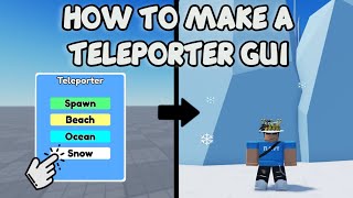 HOW TO MAKE A TELEPORTER GUI 🛠️ Roblox Studio