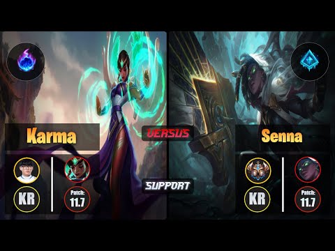 Hoit KARMA (Support) [Arcane Comet] VS SENNA - Challenger KR Patch 11.7