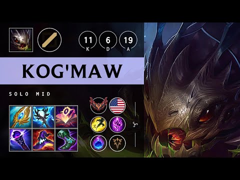 Kog'Maw Mid vs Syndra: Rampage - NA Grandmaster Patch 14.22