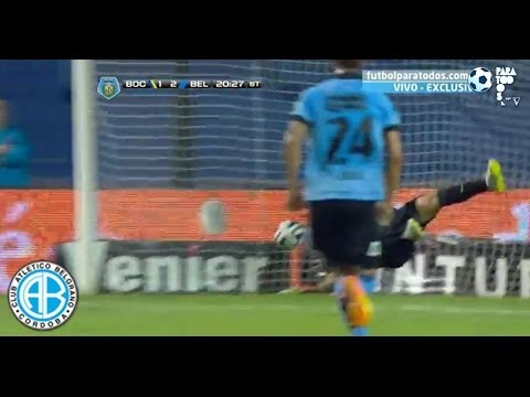 Gol de Lollo (de penal). Boca 1 Belgrano 2. Fecha 2. Torneo Final 2014. Fútbol Para Todos