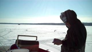 preview picture of video 'Kurt Stracka Ice Fishing on Burt Lake'