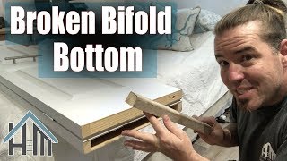how to repair broken bifold door, top or bottom. Easy!