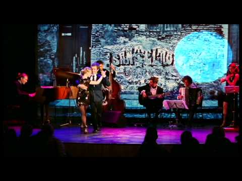  Rodion Khramutichev  and  Ekaterina Koptelova  are  dancing  to  a  milonga  at  White Nights tango festival  in  2017