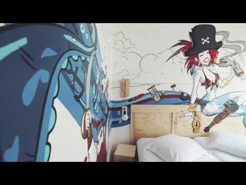 Quarto de artista do hotel Graffalgar, Estrasburgo