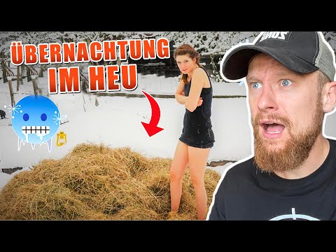Bei -5° im HEU in UNTERWÄSCHE übernachten | Fritz Meinecke reagiert auf Vanessa Blank