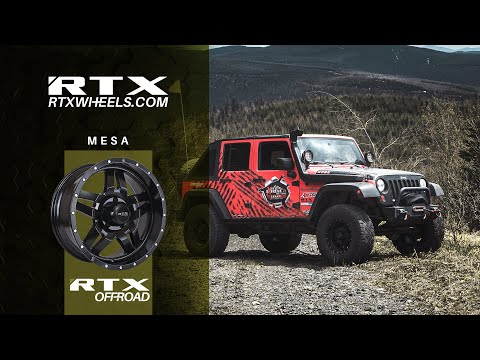 Mesa Satin Black On Jeep Wrangler | RTX Wheels Off-Road