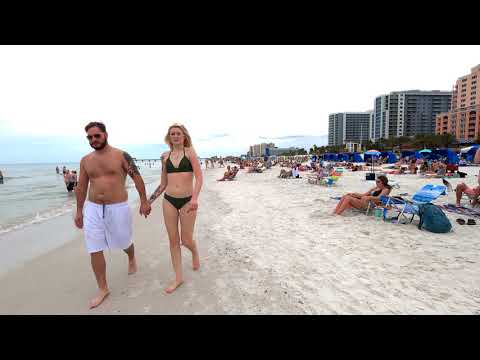 Clearwater Beach Florida's most beautiful beach. March 10 2020. (walk on the beach)
