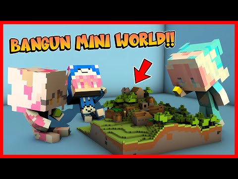 KIYOWO !! ATUN & MOMON CRAFTING MINI BUILDINGS in MINECRAFT !! Feat @sapipurba Minecraft