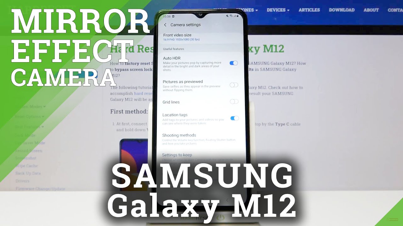 How to Turn On Camera Mirror Effect in Samsung Galaxy M12?