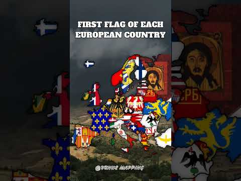First flag of each European country #shorts #flag #fyp