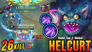 3 Minutes LEGENDARY!! Deadly Beast Helcurt Insane 26 Kills!! - Build Top 1 Global Helcurt ~ MLBB